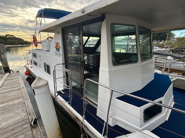 MV Coolongolook houseboat on Wallis Lake, Forster NSW